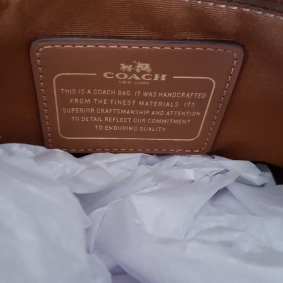 Coach Bag: Brown leather and green suede - Picture 4 of 4